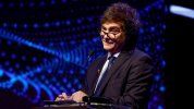 Javier Milei en el debate presidencial en Santiago del Estero