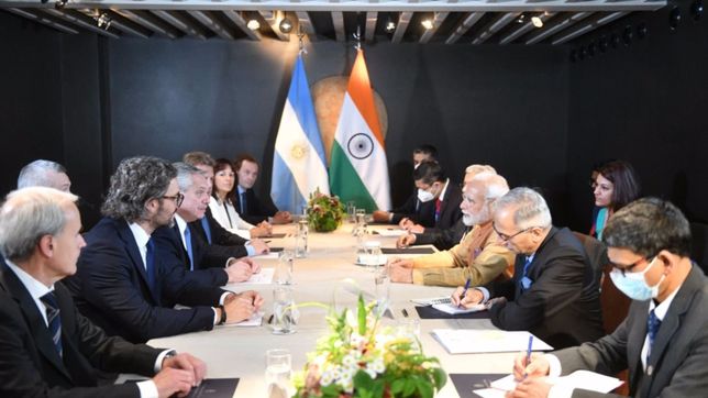 en su primera actividad, el presidente se reunio con su par de india en munich