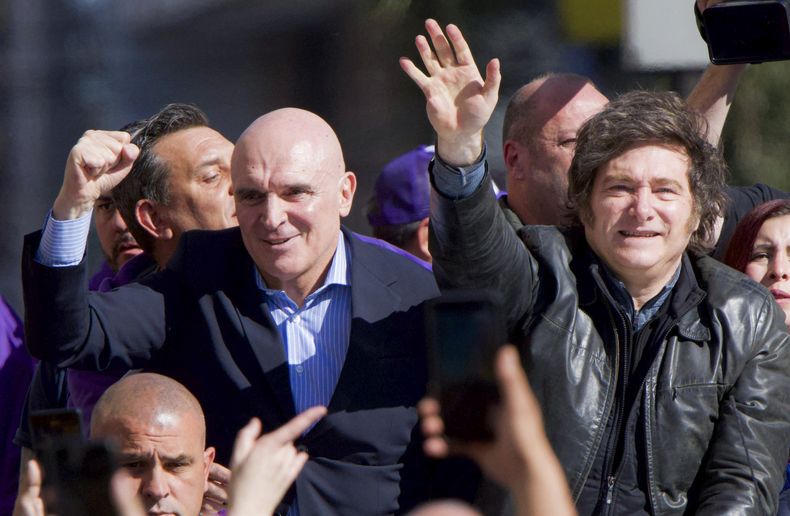 José Luis Espert y Javier Milei, en campaña