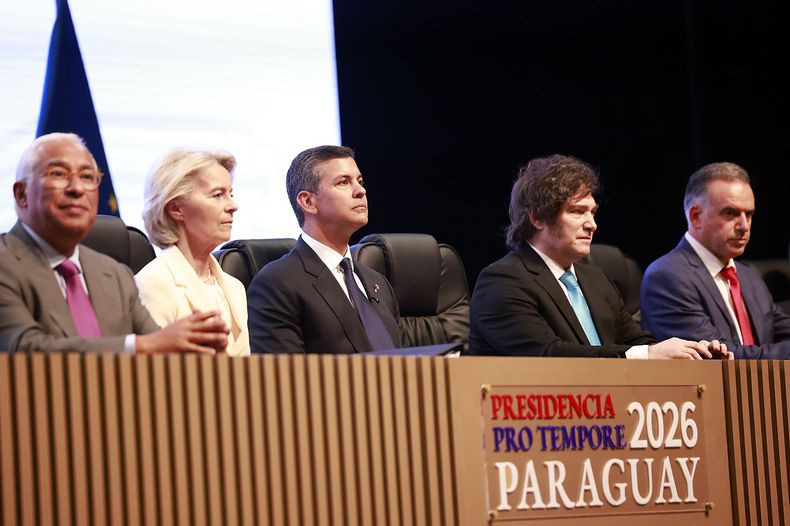 Javier Milei en la firma del acuerdo Mercosur-Unión Europea.