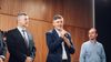 Daniel Passerini junto al viceintendente Javier Pretto y el secretario de Gobierno, Rodrigo Fernández.