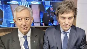 Gustavo Morón y Javier Milei.