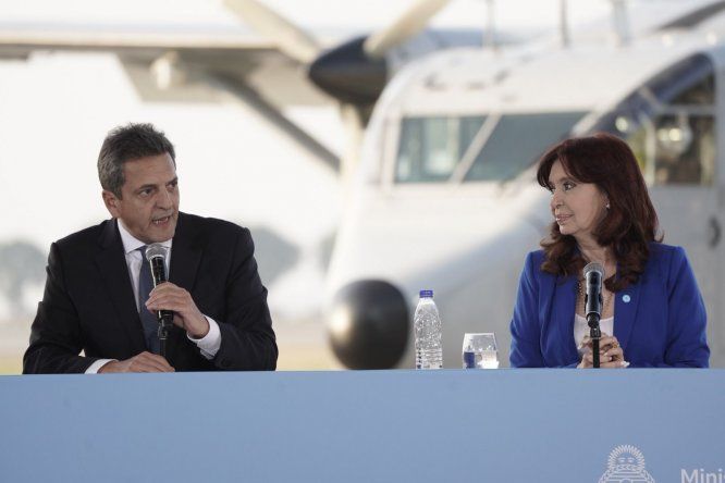 Sergio Massa y Cristina Fernández de Kirchner el 26 de junio, dos días después de que el ministro se convirtiera oficialmente en precandidato.