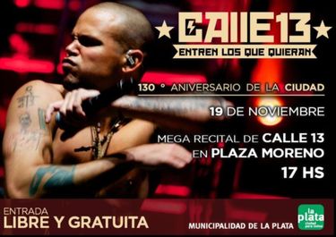 Calle 13 será el cierre del 130º aniversario de La Plata