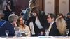 Patricia Bullrich, con senadores de bloques aliados del Gobierno.&nbsp;