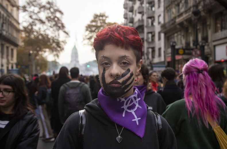 Ni una menos: marcha feminista en la Ciudad de Buenos Aires. Foto: NA.