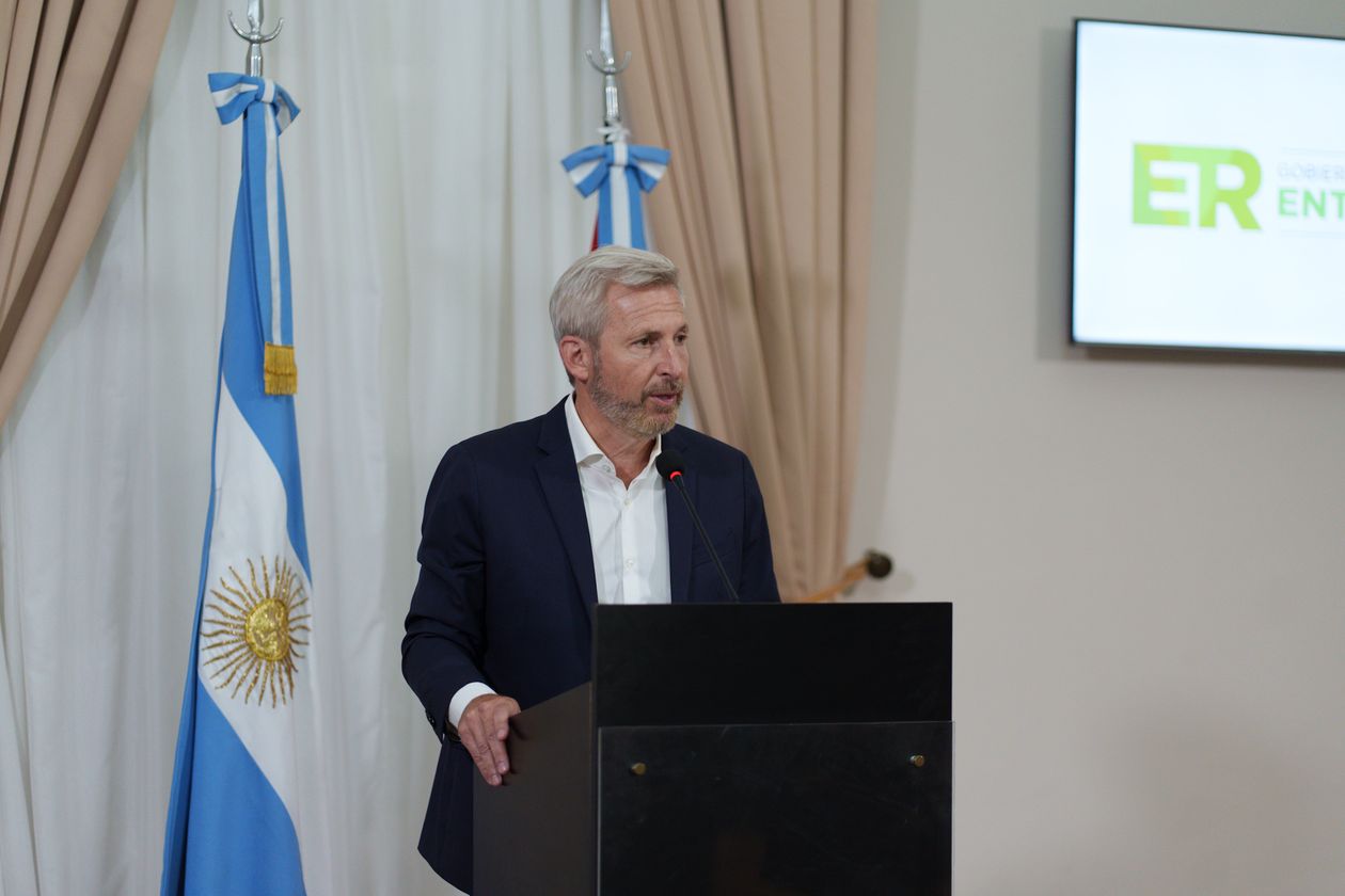 Rogelio Frigerio, gobernador de Entre Ríos, dio una conferencia de prensa este martes en la Casa Gris.