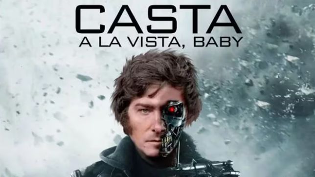milei tuitea en hebreo, se cree moises y juega a terminator: casta a la vista, baby