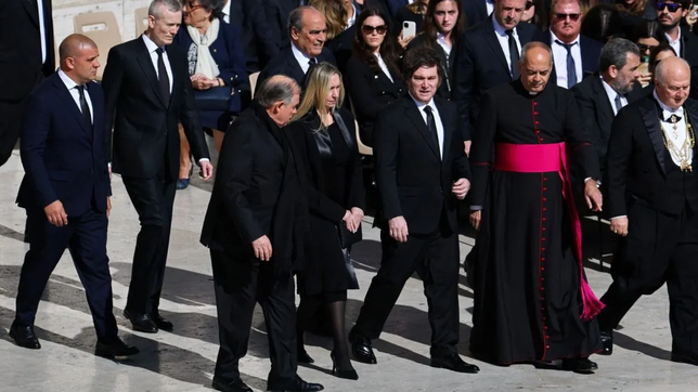Javier Milei, en el Vaticano. 