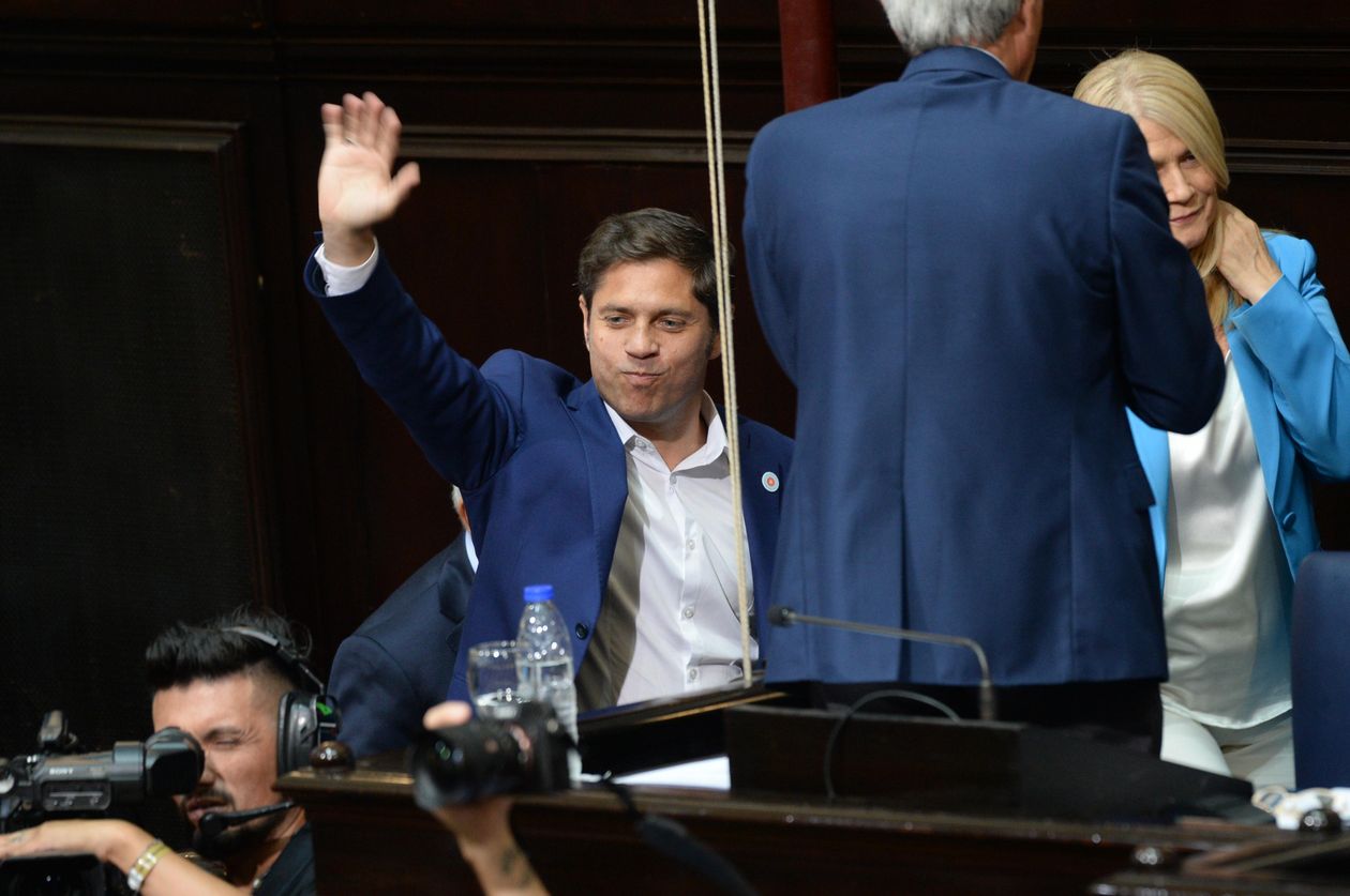 Axel Kicillof durante su discurso de apertura en la Legislatura bonaerense.