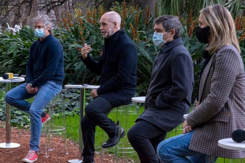 Horacio Rodríguez Larreta, Felipe Miguel y Fernán Quirós