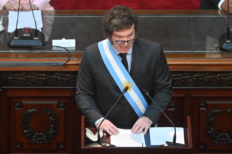 Javier Milei durante la Asamblea Legislativa. Javier Milei durante la Asamblea Legislativa.