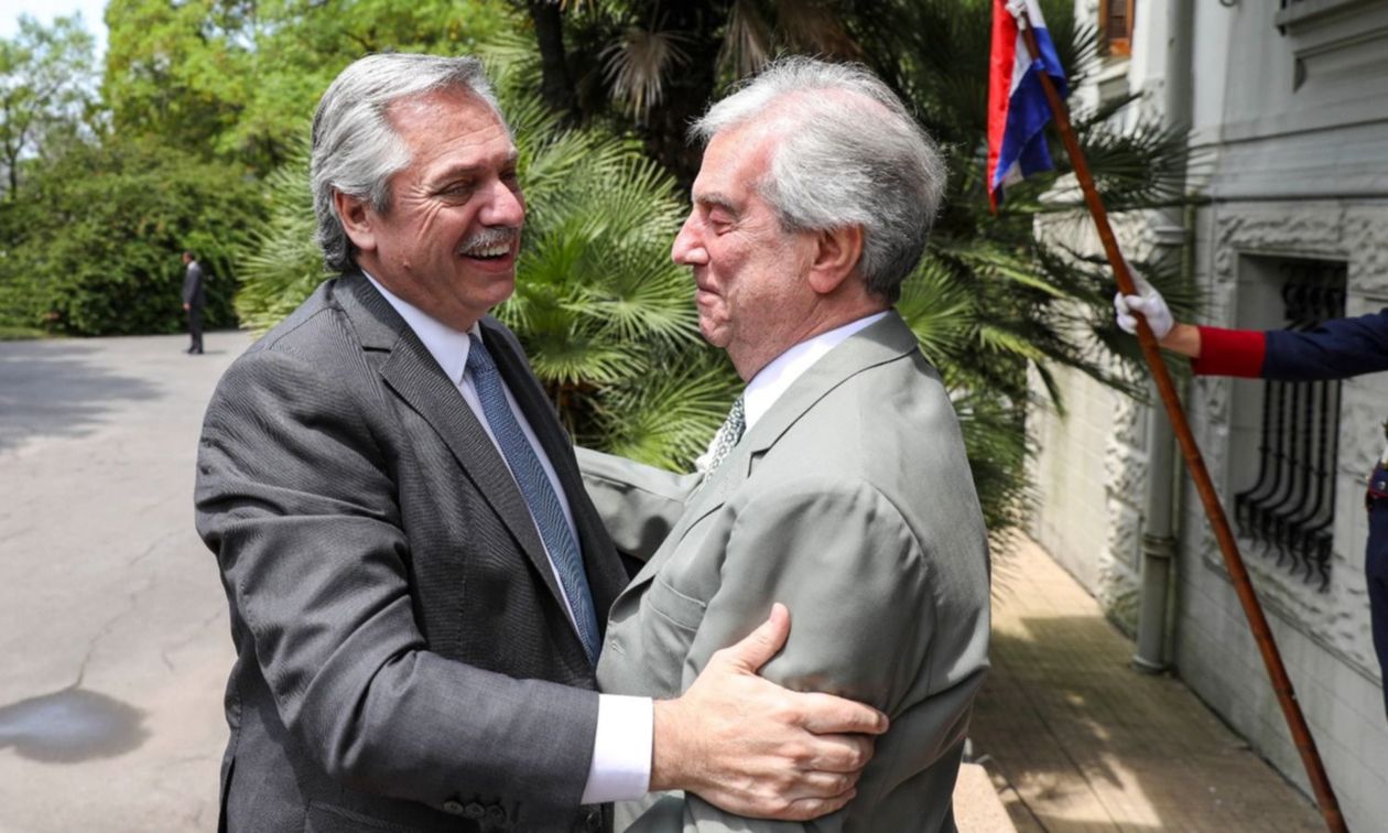 Alberto Fernández y Tabaré Vázquez