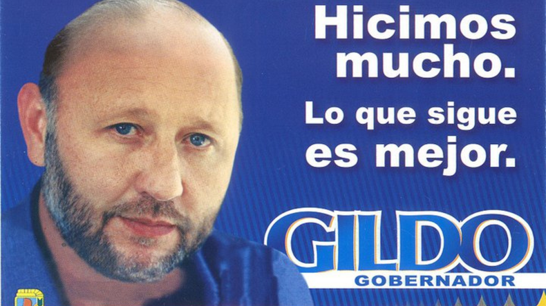 Gildo Infrán en una de las ocho campañas que lo propuso como gobernador de Formosa. 