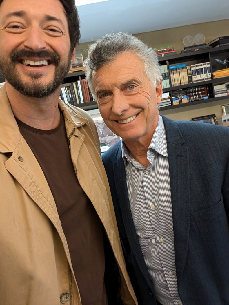 Martín Yeza y Mauricio Macri.