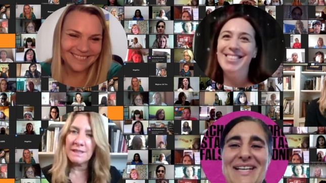 la oposicion se subio a la tribuna del #8m para alimentar la grieta