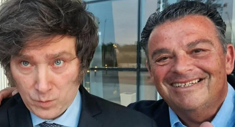 Javier Milei con Rodolfo Eiben