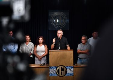 Jorge Sola, cosecretario general de CGT, en la conferencia de prensa tras el anuncio de la movilización