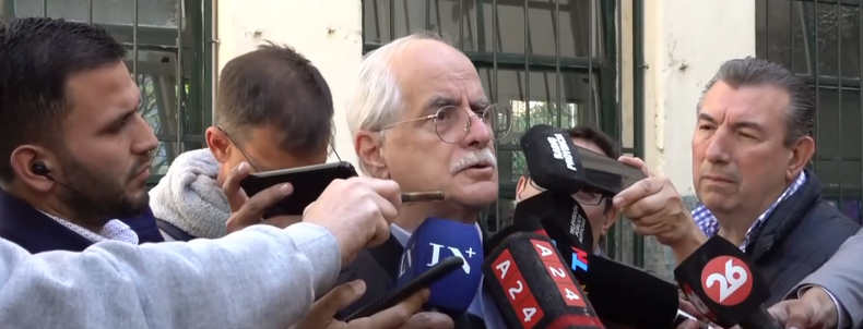 Jorge Taiana. Captura de la transmisión de LN+. Jorge Taiana. Captura de la transmisión de LN+.