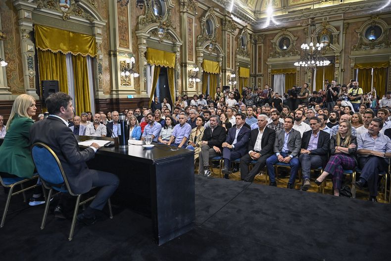 Axel Kicillof en conferencia de prensa