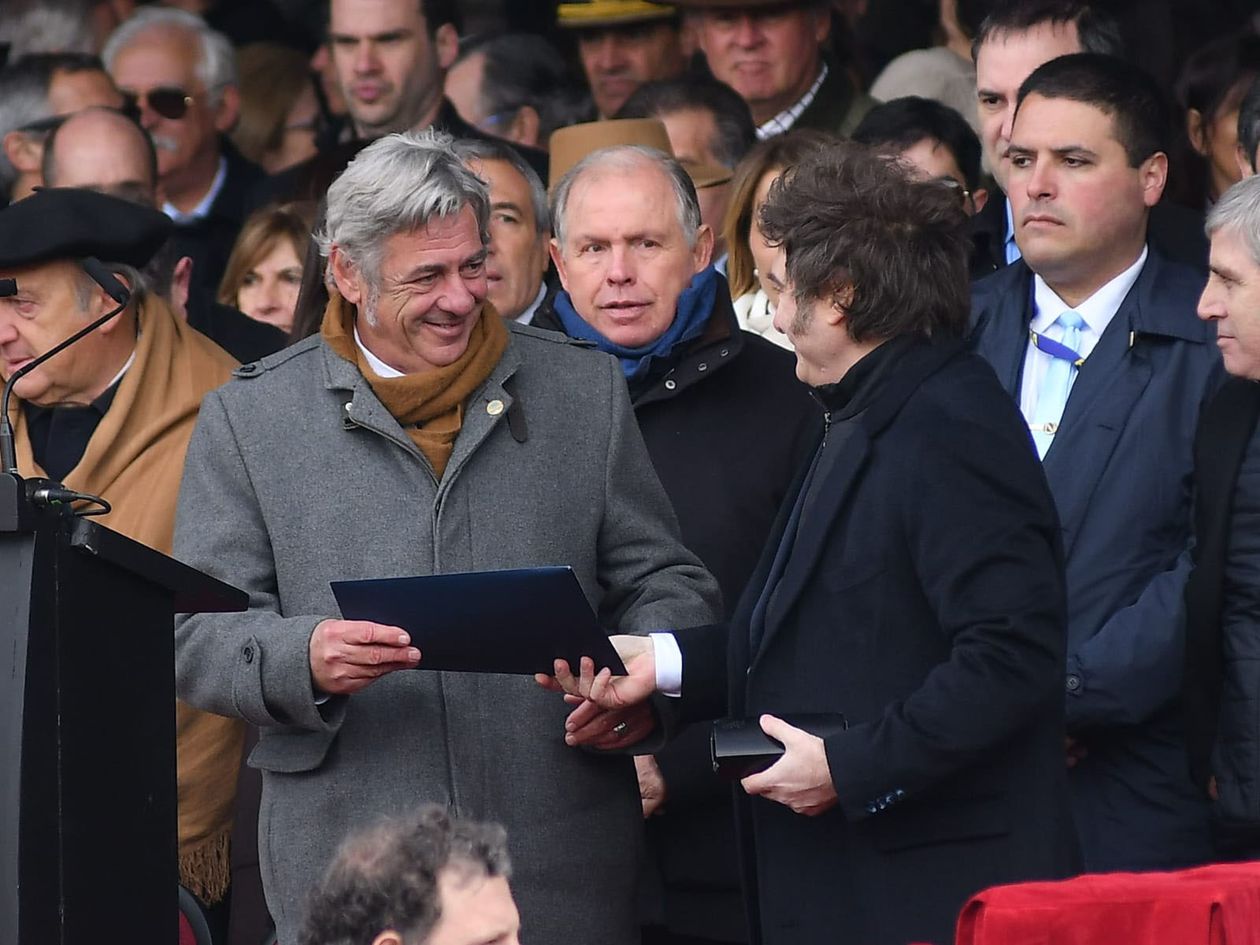 Javier Milei Nicolás Pino en La Rural.&nbsp;