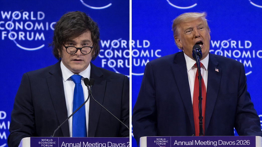 Javier Milei y Donald Trump, en Davos.