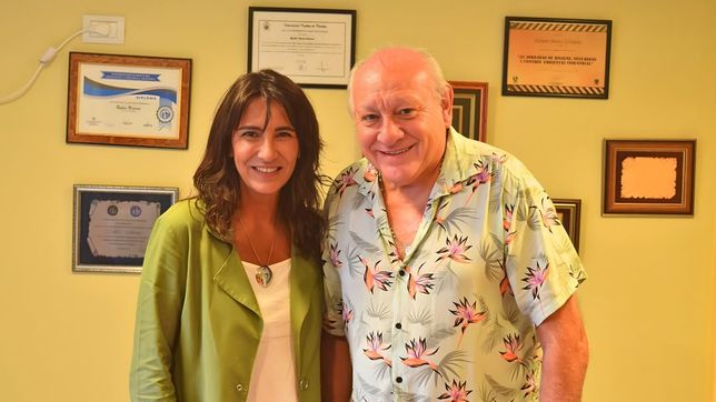 Natalia de la Sota y el líder de la UOM de Córdoba, Rubén Urbano