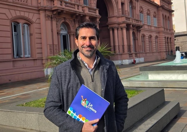 Fernando Rambaldi, intendente de La Calera, en visita a la Casa Rosada
