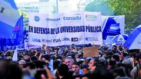 Marcha universitaria contra el ajuste de Javier Milei
