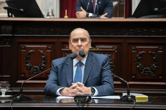 Guillermo Francos al brindar su informe de gestión.&nbsp;