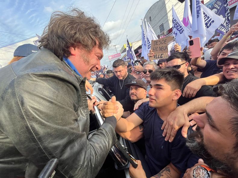 Milei en campaña.&nbsp;