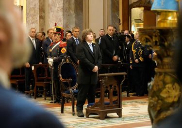 Javier Milei, en el tedeum.&nbsp;