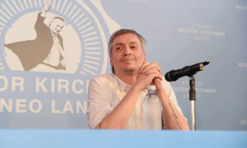 Máximo Kirchner en el acto en Lanús