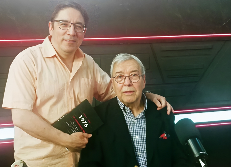 Álvarez con el Tata Yofre, jefe de la SIDE en los albores del primer gobierno de Carlos Menem.