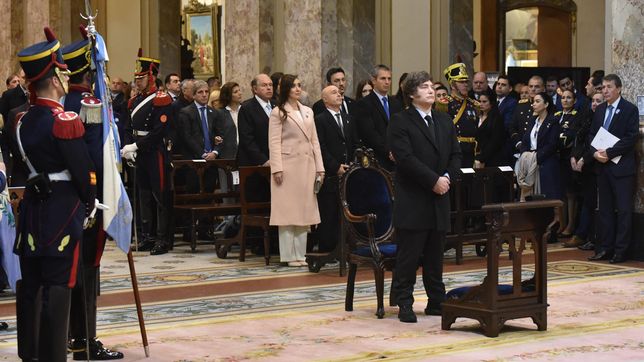 Javier Milei y Victoria Villarruel en el tedeum patrio