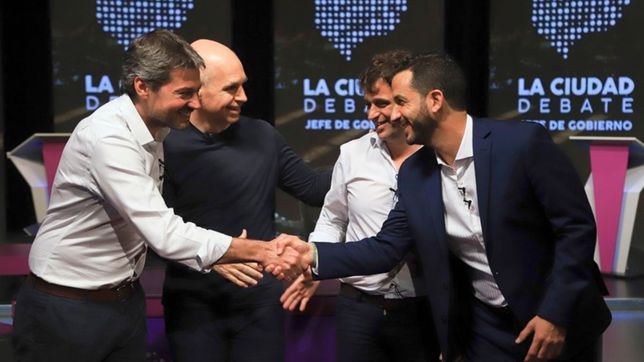 debate porteno: en la previa y a la salida, grieta en la calle