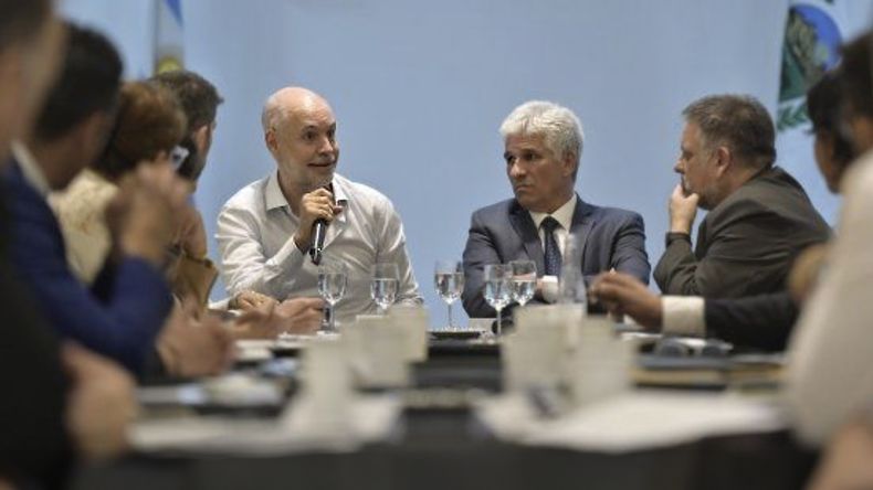 Horacio Rodríguez Larreta, junto a Claudio Poggi, gobernador de San Luis.