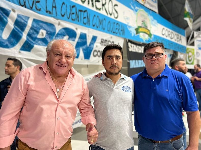 Rubén Urbano (UOM) , Ricardo López (ATSA), Edgar Luján (Camioneros), el triunvirato que conduce la CGT Regional Córdoba