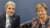 Toto Caputo y la titular del FMI, Kristalina Georgieva