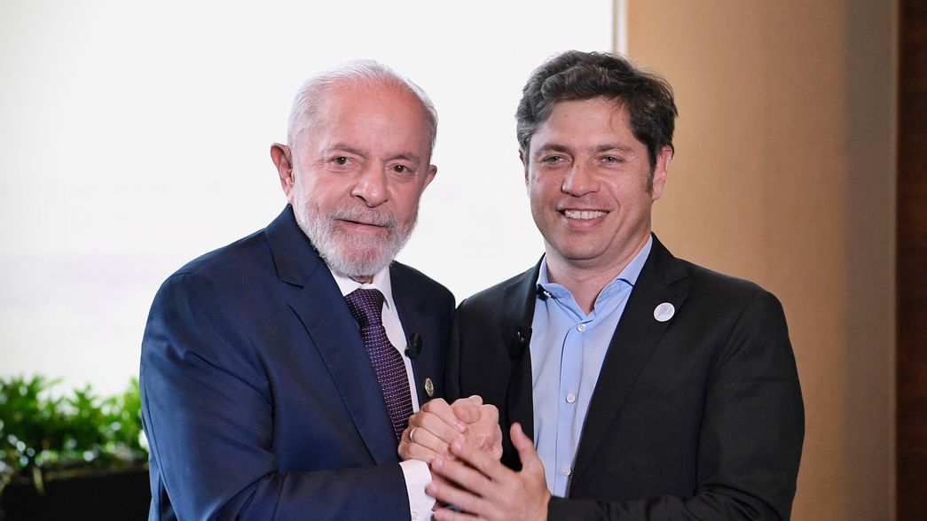 Axel Kicillof con Lula en octubre de 2024, durante su visita ﻿al país vecino