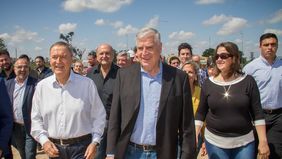 Juan Schiaretti y Carlos Gutiérrez, compañeros del PJ.