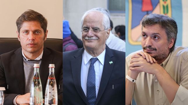 Axel Kicillof, Jorge Taiana y Máximo Kirchner, protagonistas de una campaña con más cruces que coordinación.
