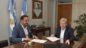 El intendente de Santa Rosa Luciano di Nápoli y el gobernador de La Pampa Sergio Ziliotto: relación tirante.