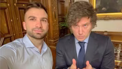 Novelli y Javier Milei.