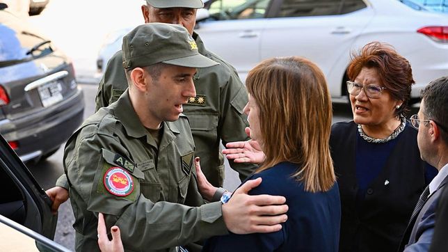 Nahuel Gallo y Patricia Bullrich, en el Senado.&nbsp;