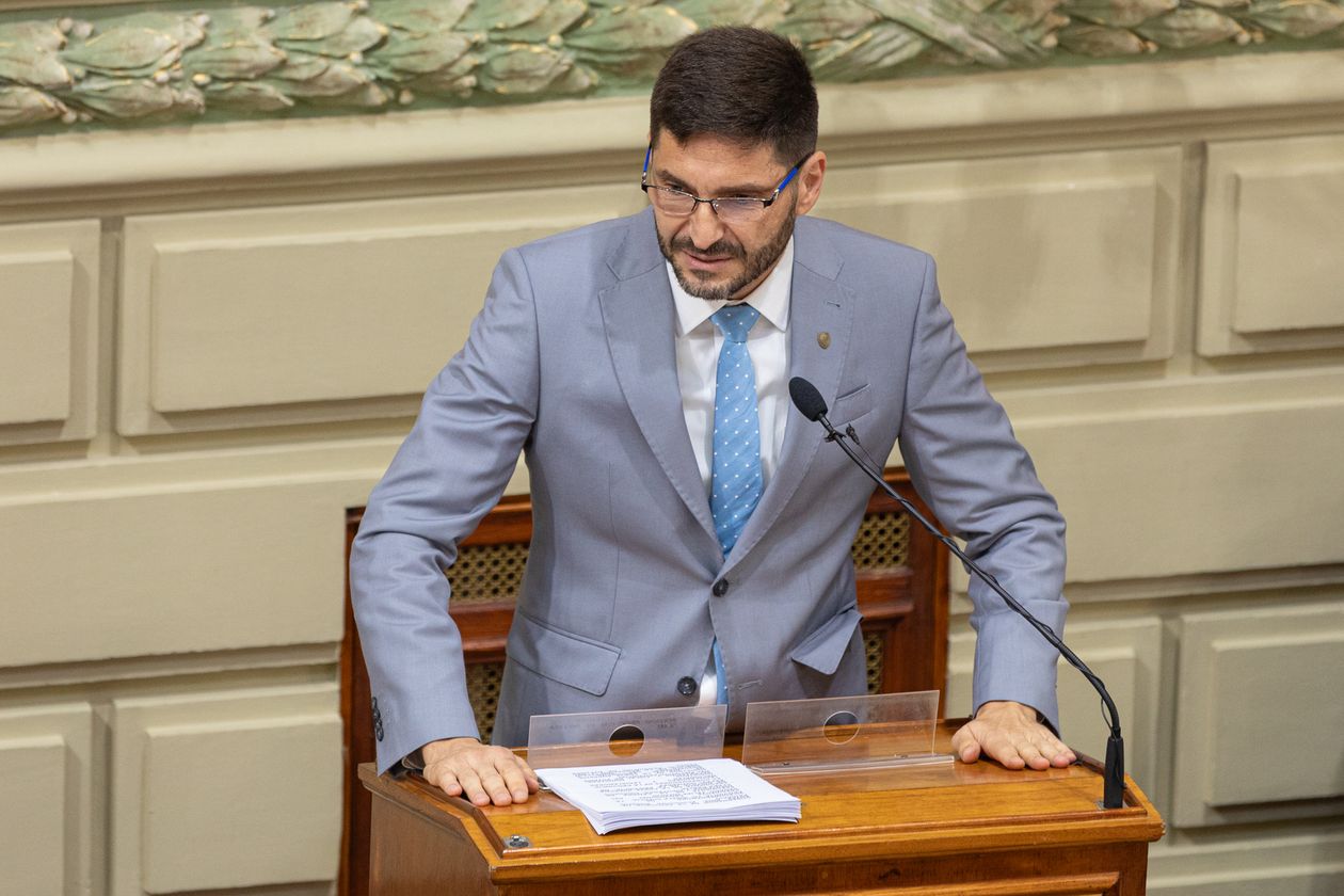 Maximiliano Pullaro en la apertura de sesiones ordinarias.