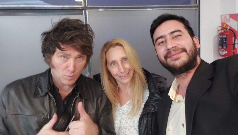 Javier Milei, Karina Milei y Nahuel Sotelo