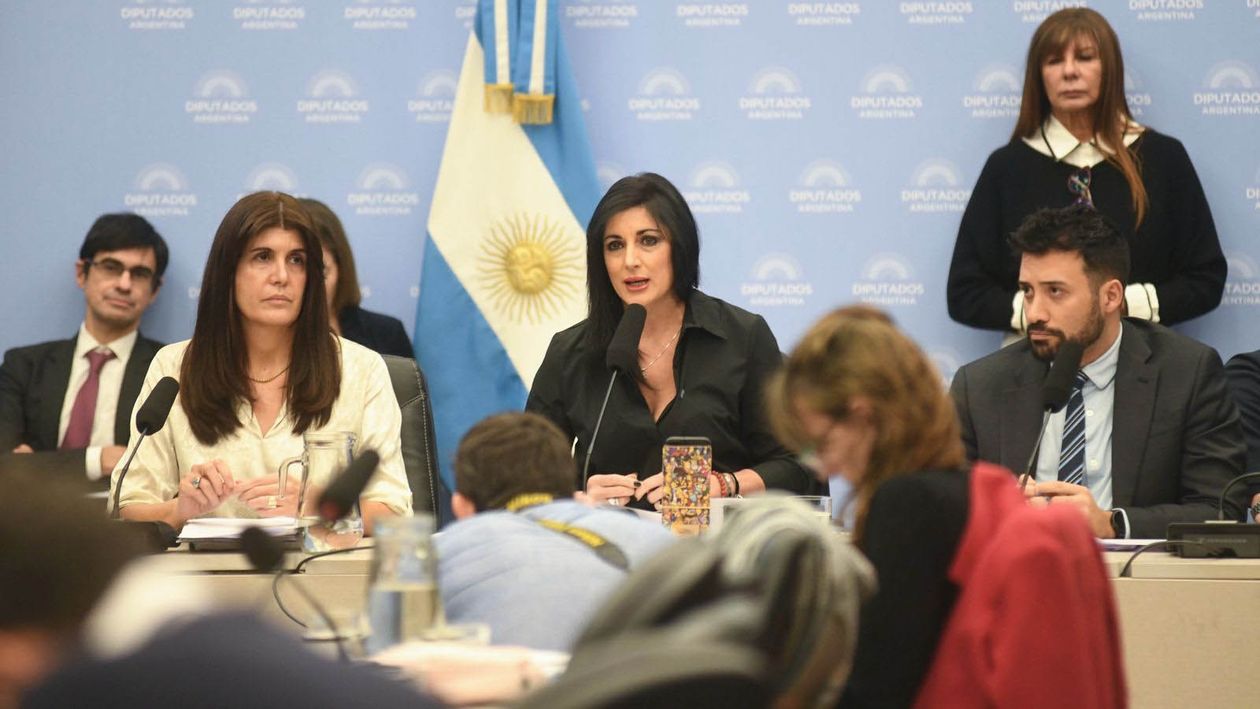 Juliana Santillán, diputada del bloque de Javier Milei; y el funcionario Alejandro Cacace.&nbsp;