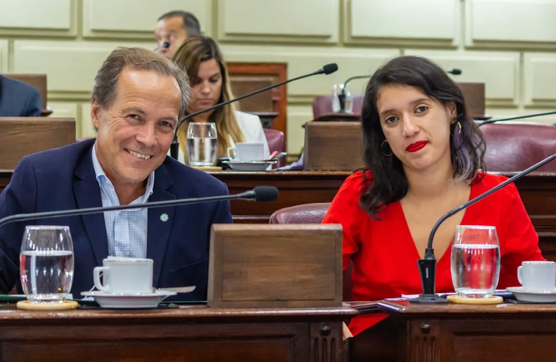 Rubén Giustiniani y Agustina Donnet.