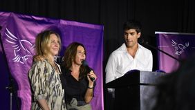 Karina Milei, Pilar Ramírez y Dante Di Carlo.